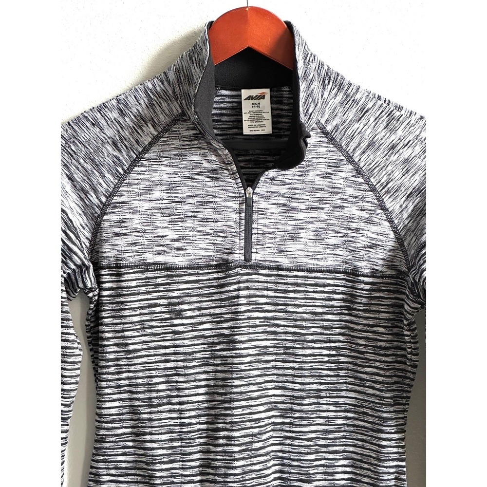 AVIA Quarter Zip Pullover Jacket Gray Activewear Long Sleeve Women's Small - Picture 3 of 8